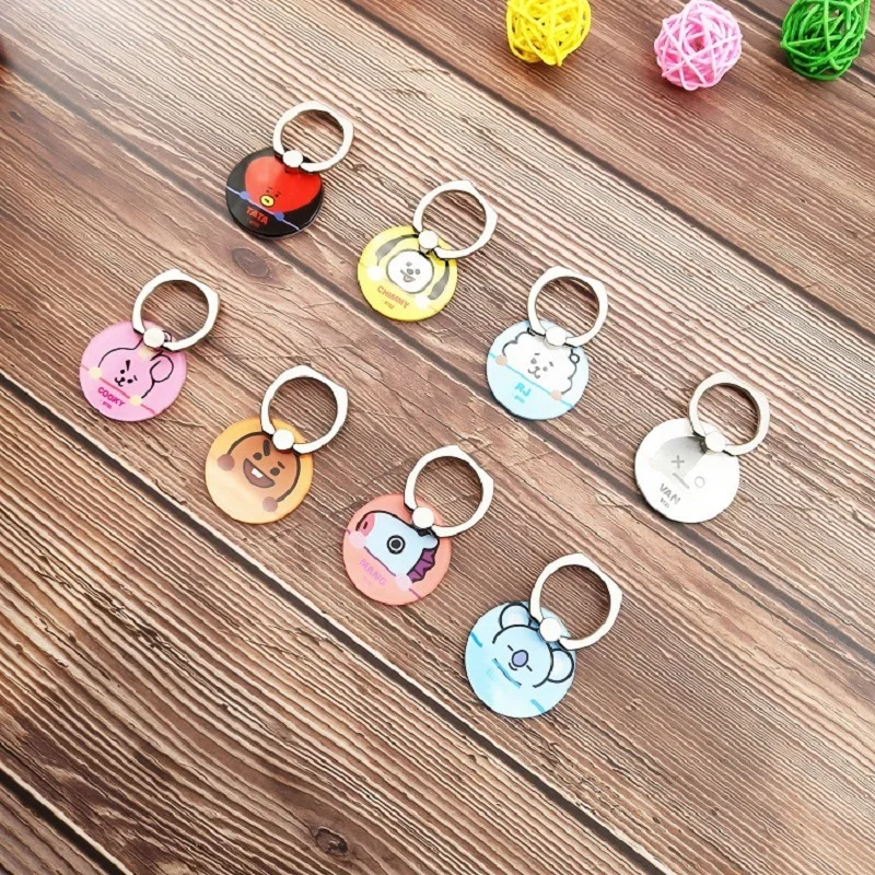 

Kpop Bangtan boys RJ "TATA" etc Phone Bracket Cartoon Image Ring Buckle Around Desktop Bracket For Women Men Bangtan Jewelry