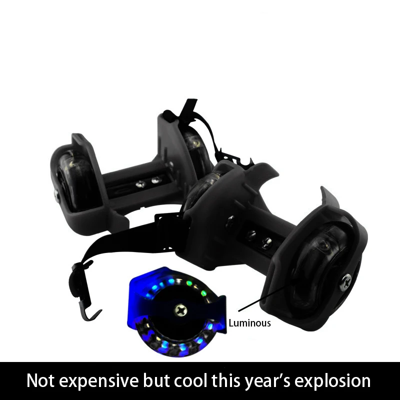 

Kids Four Colorful Flashing Roller Safe Whirlwind Pulley Flash Wheels Heel Adjustable Simply Durable Skating Shoes Kids Gift