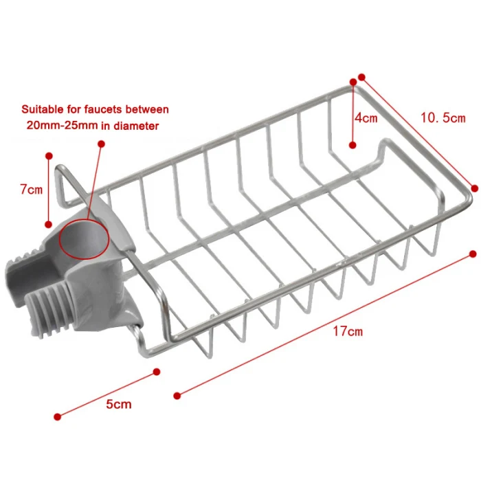 Kitchen Sink Faucet Drain Rack Sponge Soap Cloth Storage Organizer Holder Shelf MDJ998