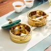 Golden metal Ashtray Creative travel Ashtray Vehicle Ashtray Decoration Ashtray Decorative Box Ashtrays With Lids Home Windproof ► Photo 2/6