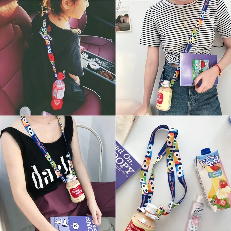 

Japanese Korean Cute Children Students Mineral Water Beverage Bottle Suspender Strap Portable Glass Suspender Strap Bottle Buckl