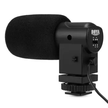 

BOYA BY-V01 Mini Stereo X/Y Condenser Interview Compact stereo microphone Mic for DSLRs camcorders and video cameras