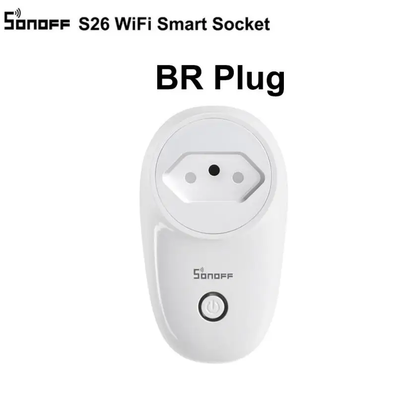 Умный выключатель Sonoff S26 BR/IL/IT/CH/EU Wi Fi дистанционное управление на телефоне