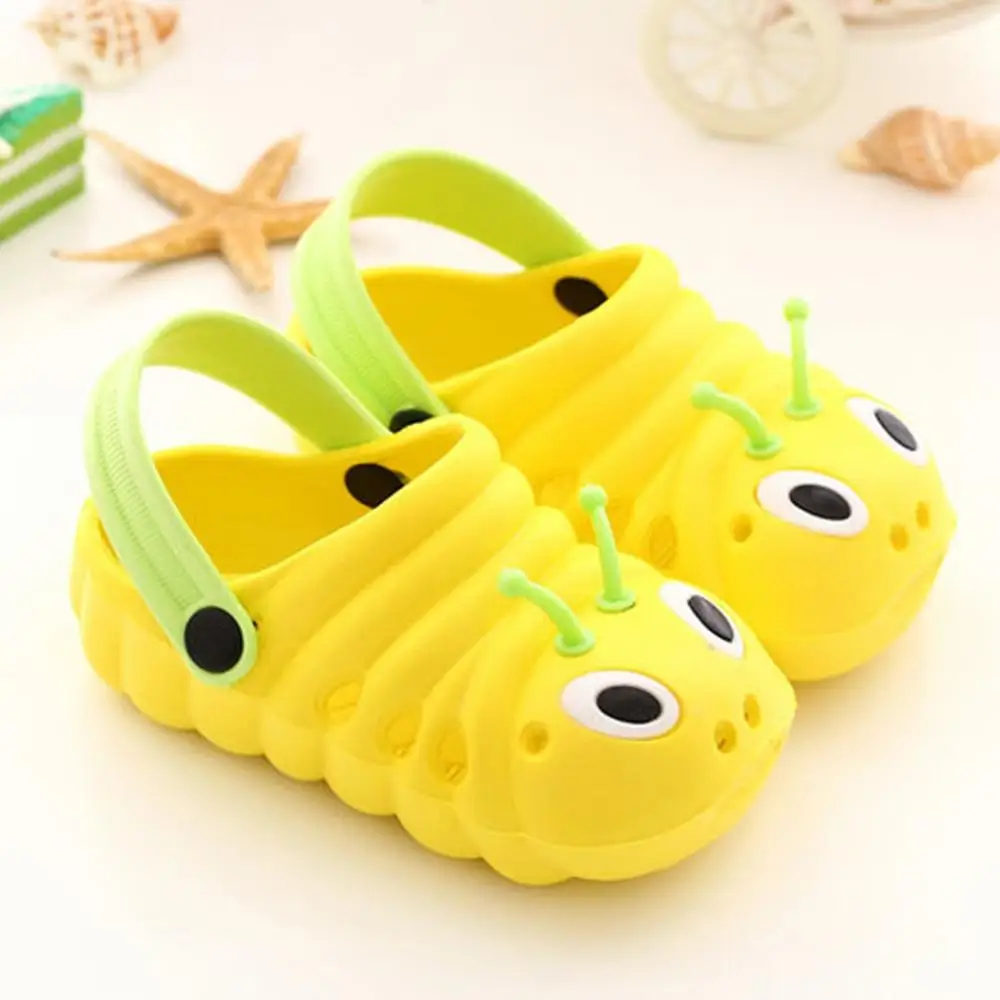 New Baby Kids Shoes Sandals Toddler Baby Boys Girls Cute Cartoon Beach Sandals Slippers Flip Shoes Toddler Sandals Princess - Цвет: Yellow