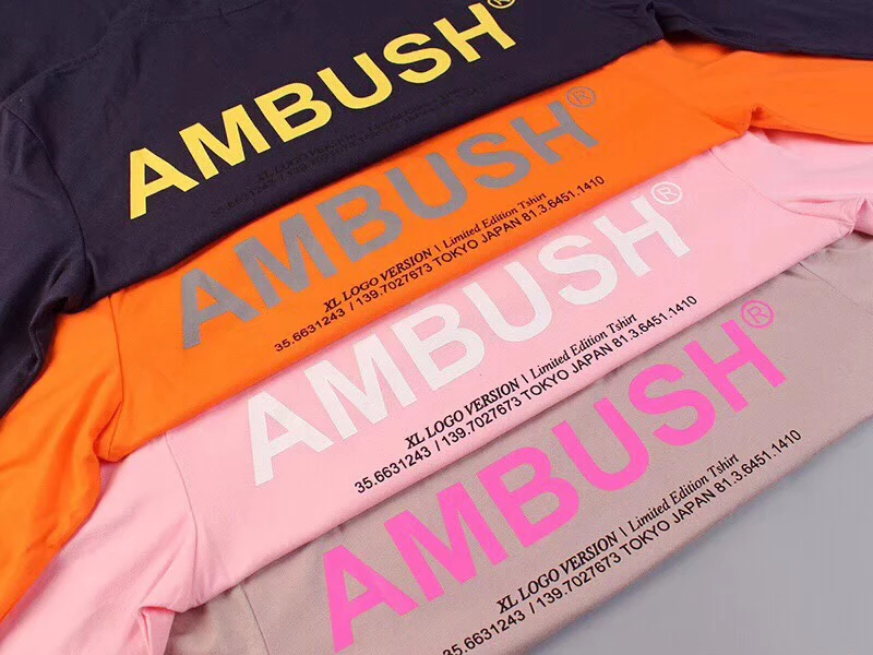 Футболка с длинным рукавом Ambush для мужчин и женщин 1:1 хлопок оверсайз