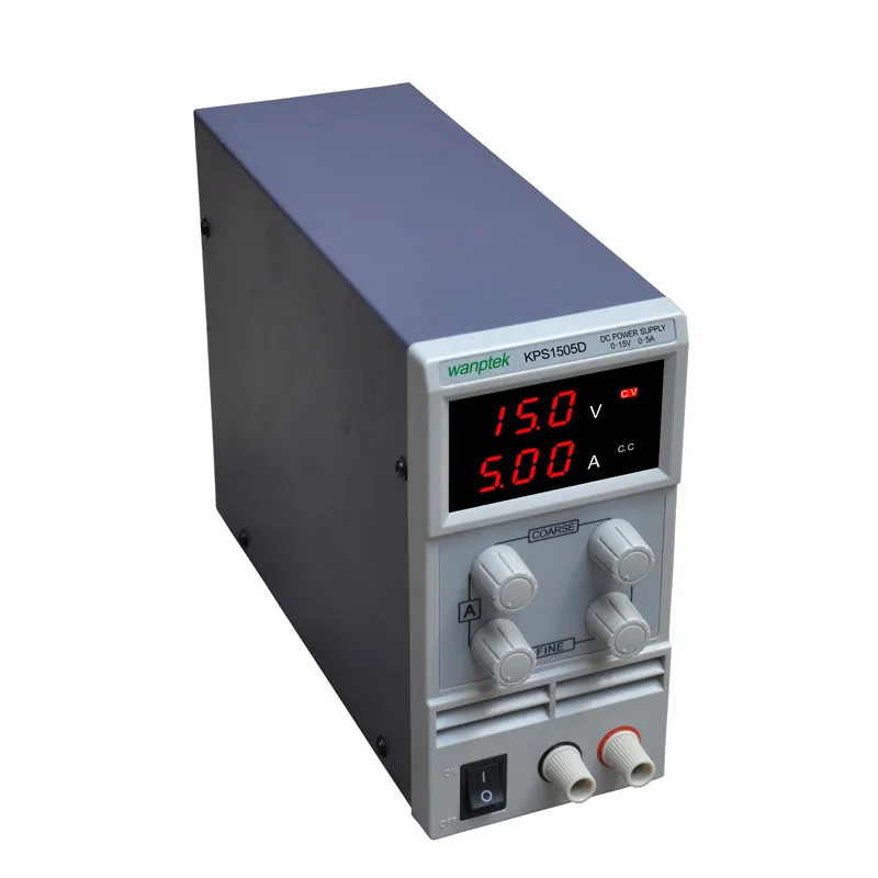 

KPS1505D Adjustable High precision double LED display switch DC Power Supply protection function 15V5A 110V-230V 0.1V/0.01A EU