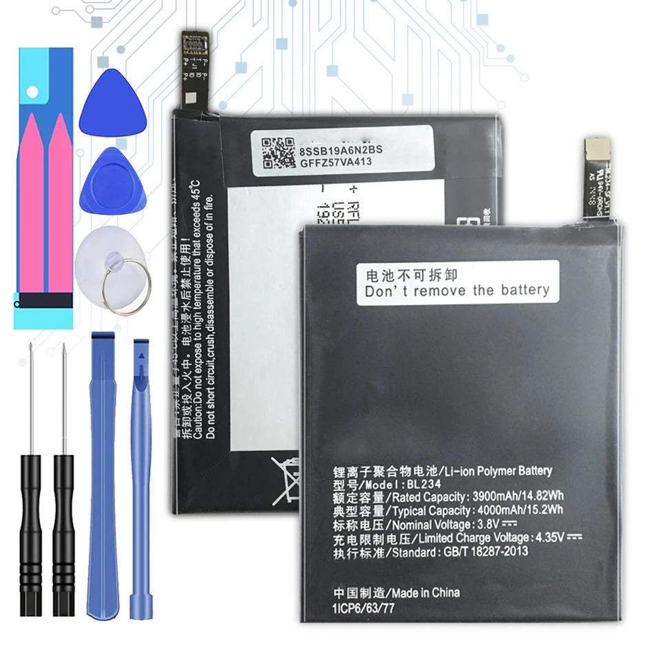 Сменный аккумулятор BL234 4000 мАч для Lenovo A5000 Vibe P1M P1MA40 P70 P70t T P70A A + номер