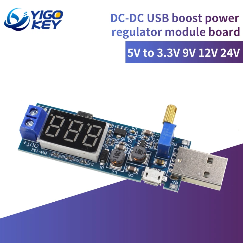 USB повышающий/уменьшающий модуль питания DC-DC 5 В до 3 В/12 Регулируемый понижающий