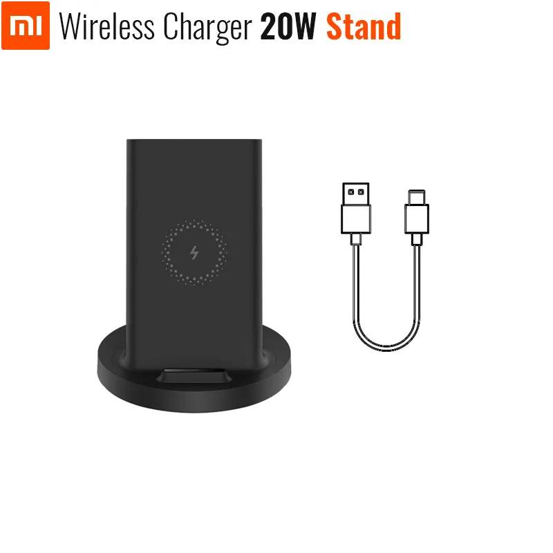 Оригинальное Беспроводное зарядное устройство Xiaomi 20 Вт вертикальная