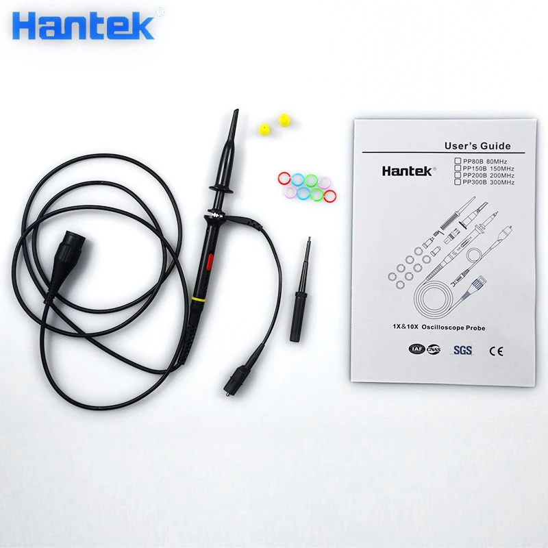 Digital Oscilloscope Oscilloscope Probe Oscilloscope Probe Kit Hantek PP-80B/150B/200B/300B Digital Oscilloscope Probe Osciloscopio Test Probes X1 X10 80Mhz 150MHz 200MHz 300MHz 130cm Length