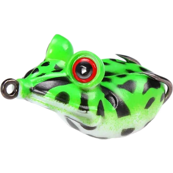 

2pcs/lot Frog Fishing Lures Soft Tube Bait Fishing Lures Frog Lure Treble Hooks Frog Artificial Soft Bait for Freshwater pesca