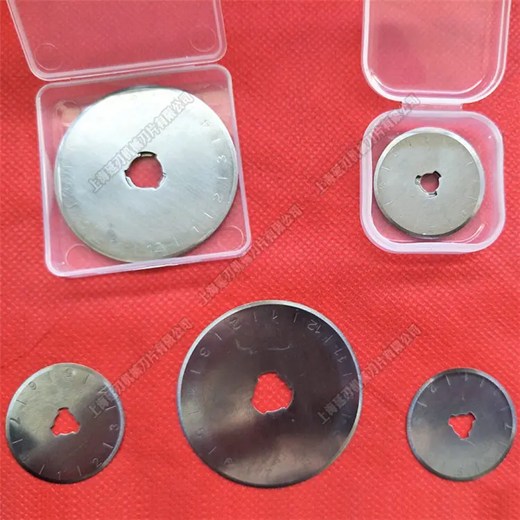

10pcs Cutting round blade Round hob blade Flat rubber band cutting blade Cloth roller blade OLFA blade
