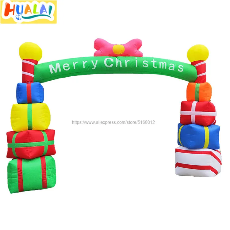 

giant Christmas inflatable archway,inflatable Merry Christmas gift arch for outdoor advertising yard home decorations 6m 20ft