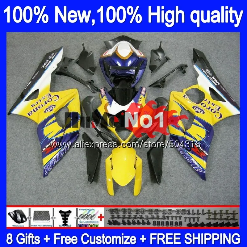 Тюнинг-пакет для SUZUKI 1000CC GSXR-1000 GSXR 1000 21MC. 20 CORONA синий GSX-R1000 GSX R1000 05 K5 GSXR1000 2005 2006 05 06 обтекатели