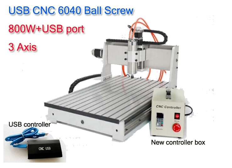 

Free shipping USB port CNC6040 800W 3 axis CNC Router CNC 6040 Engraving drilling milling cutting mahcine