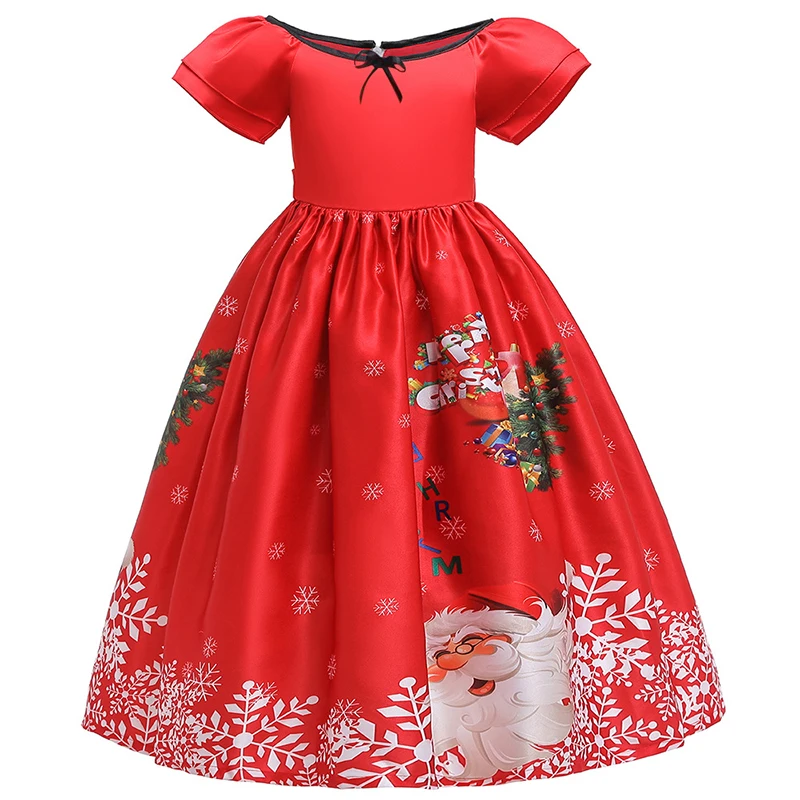 white christmas dresses Christmas Gingerbread Santa Snowman Pocket Twirly Dress - Holiday Girls Dress main image 1