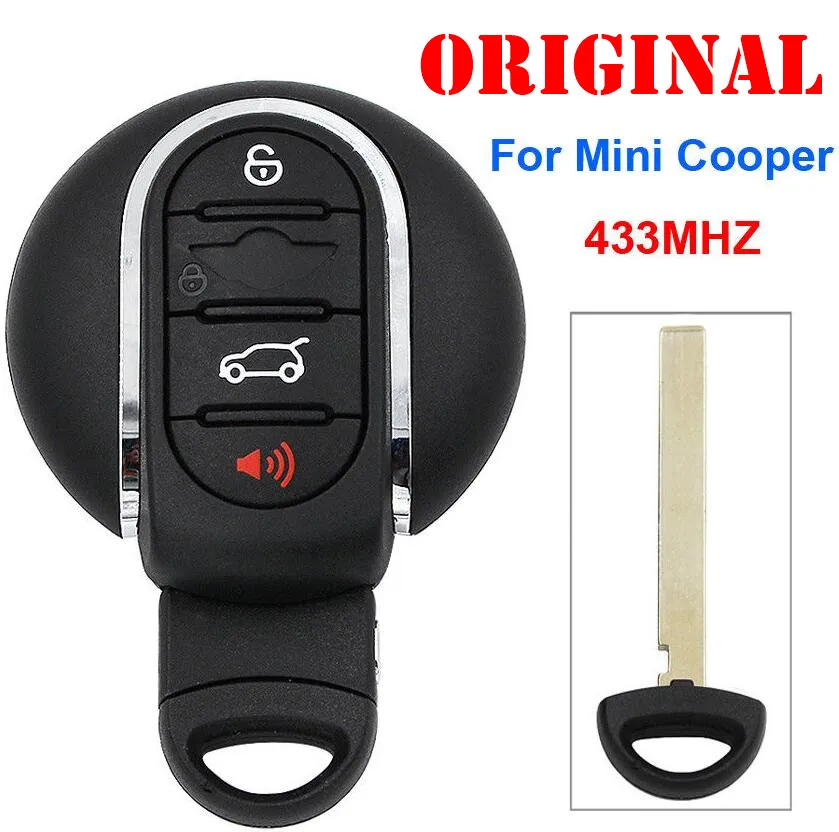 

3Button 4 Button Remote Smart Car Key 433Mhz for BMW Mini Cooper 2007-2014 with Insert Key IDGNG1