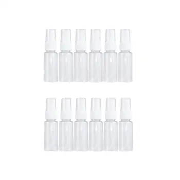 

12Pcs 20/80ml Spray Refillable Bottle Makeup Perfume Bottles Press Pump Bottle Subpackaging Travel Bottles Transparent
