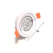 Светодиодный точечный светильник 3 Вт 10 шт./лот размер 50 мм светодиодный круглый светильник 110v220v утопленный светодиодный розничный 5 лет гарантии