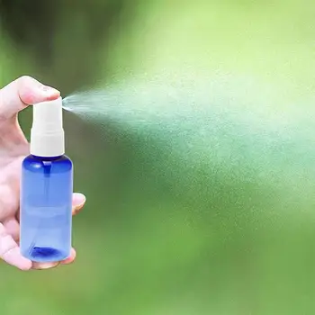 

10Pcs 30ml Empty Spray Bottle PET Subpackaging Bottles Portable Liquid Bottle White Spray Nozzle And Blue Bottle