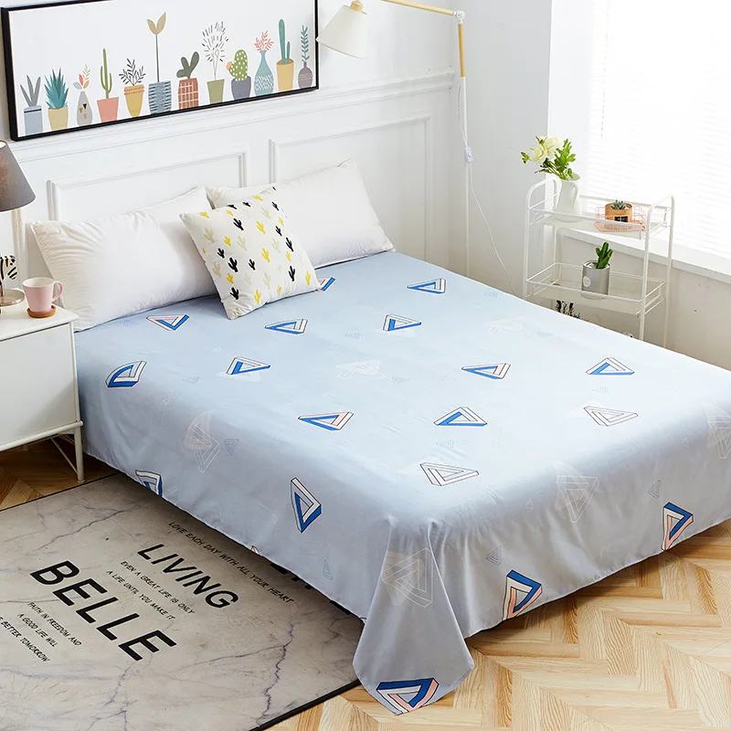 Yaapeet, 20 цветов, постельное белье King size, простыня для королевы, простыни, простыни с цветочным принтом, плоский лист, без наволочки - Цвет: 5