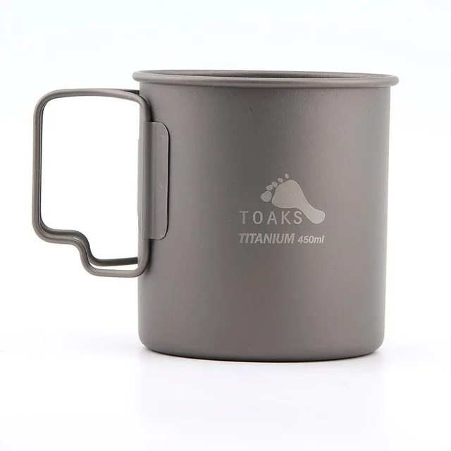 Toaks titânio acampamento pote e copo(375 мл, 450 мл, 550 мл, 650 мл, 700 мл, 750 мл, 800 мл, 900 мл, 1100 мл, мл, мл - Цвет: 450ml