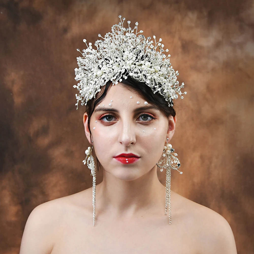 TRiXY H245 Luxury Princess Crystal Tiaras and Crowns Designer Bridal Crown Wholesale Wedding Headband Bride Hair Jewelry | Украшения и