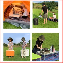 

Heighten Multifunctional Portable Foldable Desk Computer Desk Outdoor Camping Table Home Picnic Barbecue Folding Tables