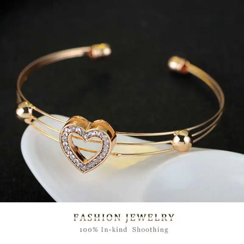 4 шт./компл. наборов в форме сердца Украшение роскошное кристаллическое ожерелье