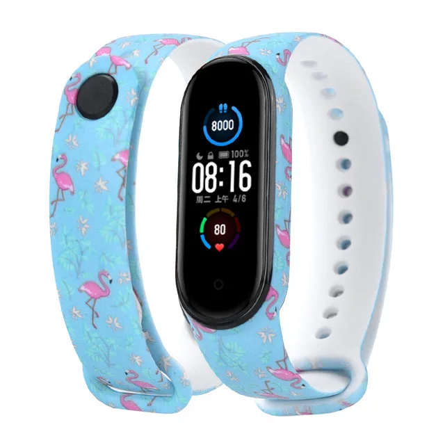 Graffiti style Strap For XiaoMi Mi Band 3 4 5 6 Silicone Wrist Strap For XiaoMi MiBand 6 sports strap for mi band 5 3 4 bracelet D35