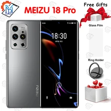 Original Meizu 18 Pro 5G Mobile Phone 8G+128G 6.7" HD Screen Snapdragon 888 Octa Core Android 11 40W Fast Charger NFC Smartphone