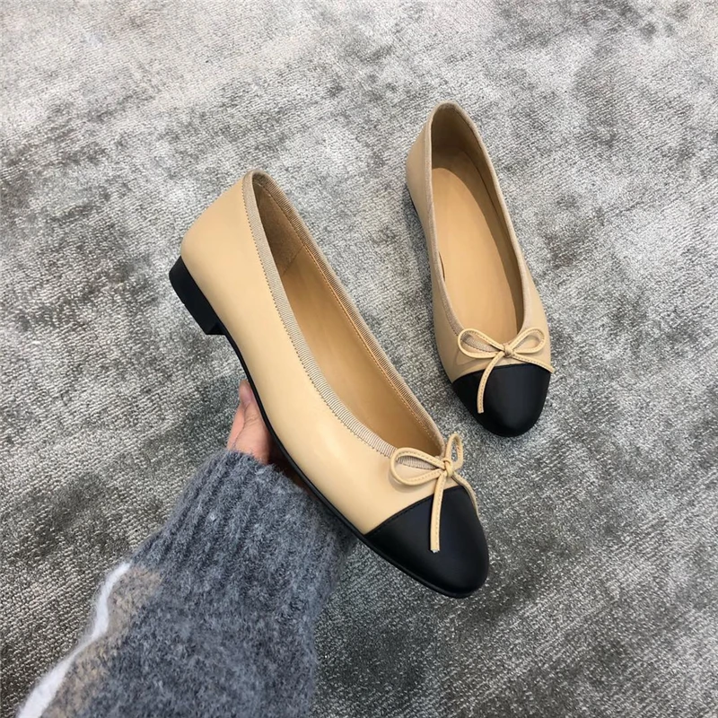 Leather Ballet Low Heels Shoes  Cloth Ballet Low Heels Shoes - Ballet Low  Heels - Aliexpress