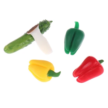 

5pcs Mini Simulation Food Play Dollhouse Miniature 1/12 Scale Kinds of Vegetables Model Mini Vegetables Pretend Play