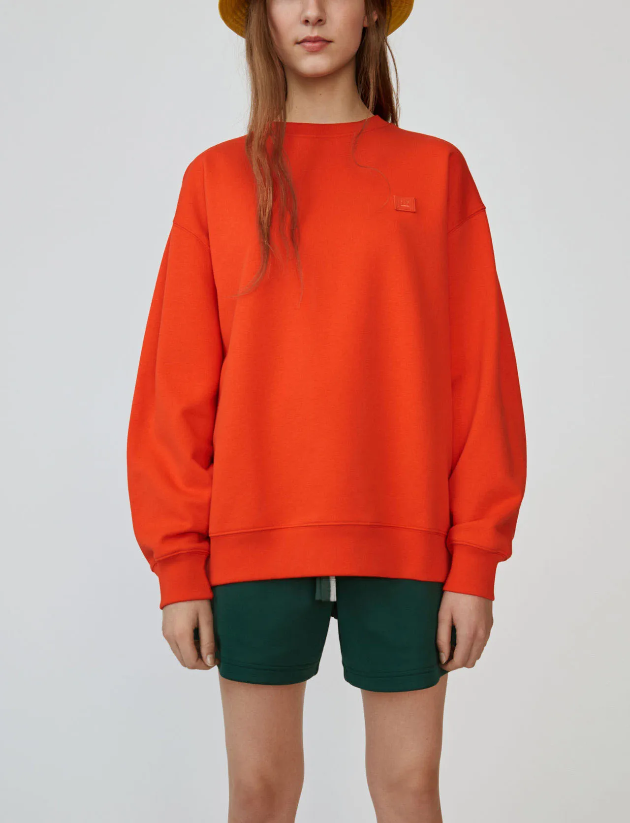 Orange red Женская толстовка осенняя и зимняя новая плюс бархатная флисовая круглая шея Повседневная Свободная Толстовка с капюшоном - Цвет: Orange red