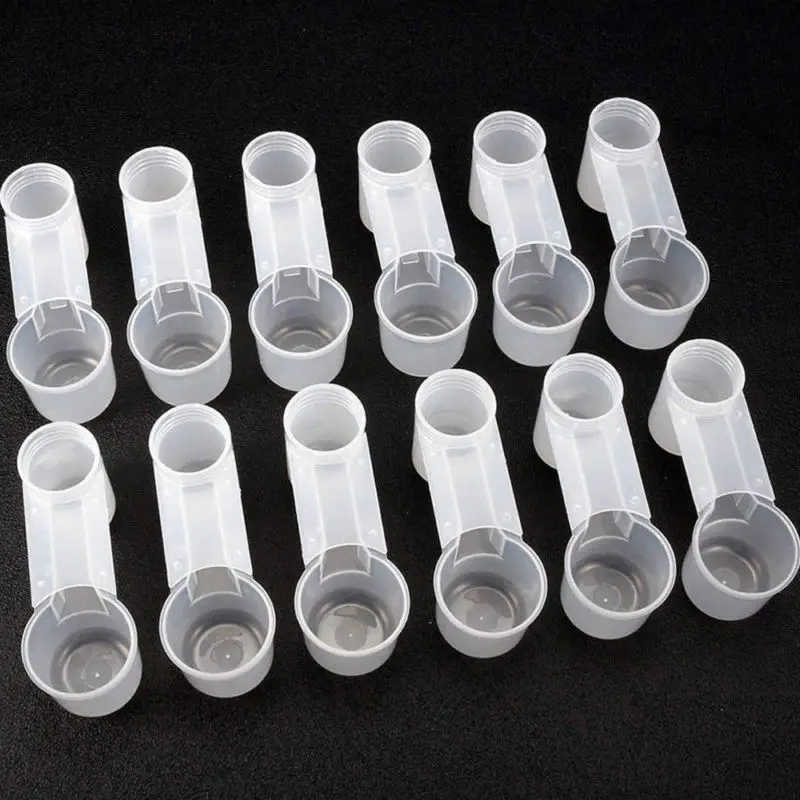 

20 Pcs Plastic Pet Bird Feeder Drinker Cup Water Bottle For Chicken Poultry Dove Pigeon For Birds, Parrot, Budgie, Cockatiel