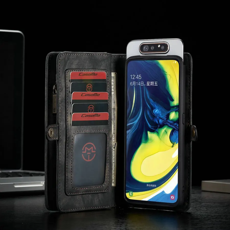 Кожаный чехол CaseMe для samsung Galaxy A80, роскошный 2 в 1, съемный кошелек, откидная крышка для samsung A80, флип-чехлы для телефонов