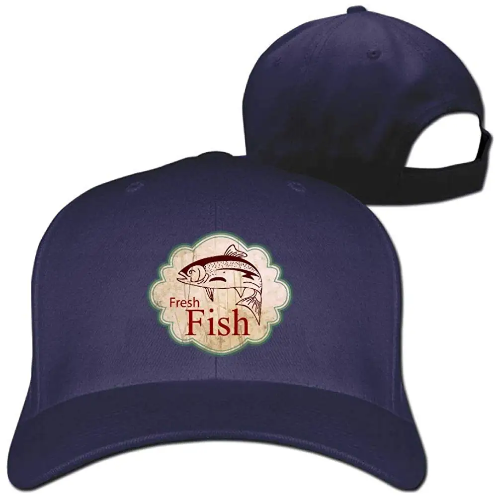Бейсболка унисекс в стиле хип-хоп с изображением свежей рыбы, винтажные регулируемые шляпы