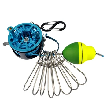 

Fishing Lock Buckle With Reel Stainless Steel Lanyard Live Fish Lock Belt Fishing Tackle Stringer Fishing Floats Reel New