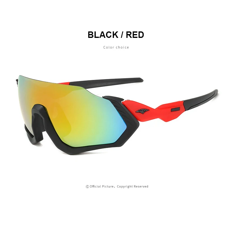 Велосипедные очки uv400 горный велосипедный шоссейный велосипед спортивные очки для велоспорта, солнцезащитные очки, Для женщин очки для езды на велосипеде, солнцезащитные очки мужской велоспорт - Цвет линз: black red