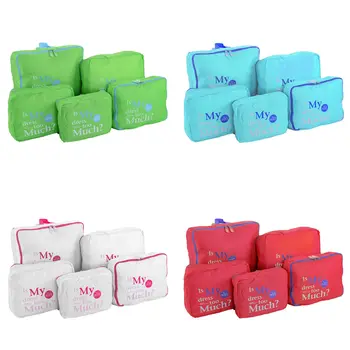 

5Pcs Set Waterproof Travel Clothes Storage Bags Luggage Organizer Pouch Packing Storage Bags