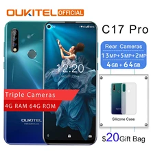 OUKITEL C17 Pro 6,35 "19,5: 9 Android 9,0 4G RAM 64G ROM MTK6763 Octa Core teléfono móvil trasero Triple cámaras Dual 4G LTE Smartphone(China)