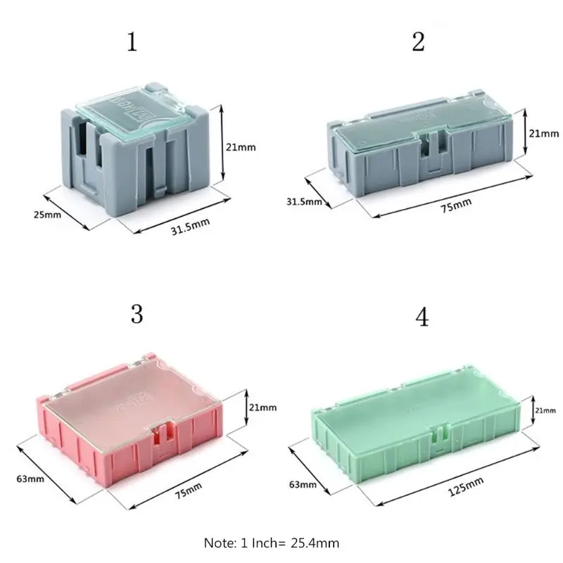 9 шт./компл. SMD контейнер SMT электронный компонент ИС мини коробка для хранения ювелирных изделий Чехол C63E