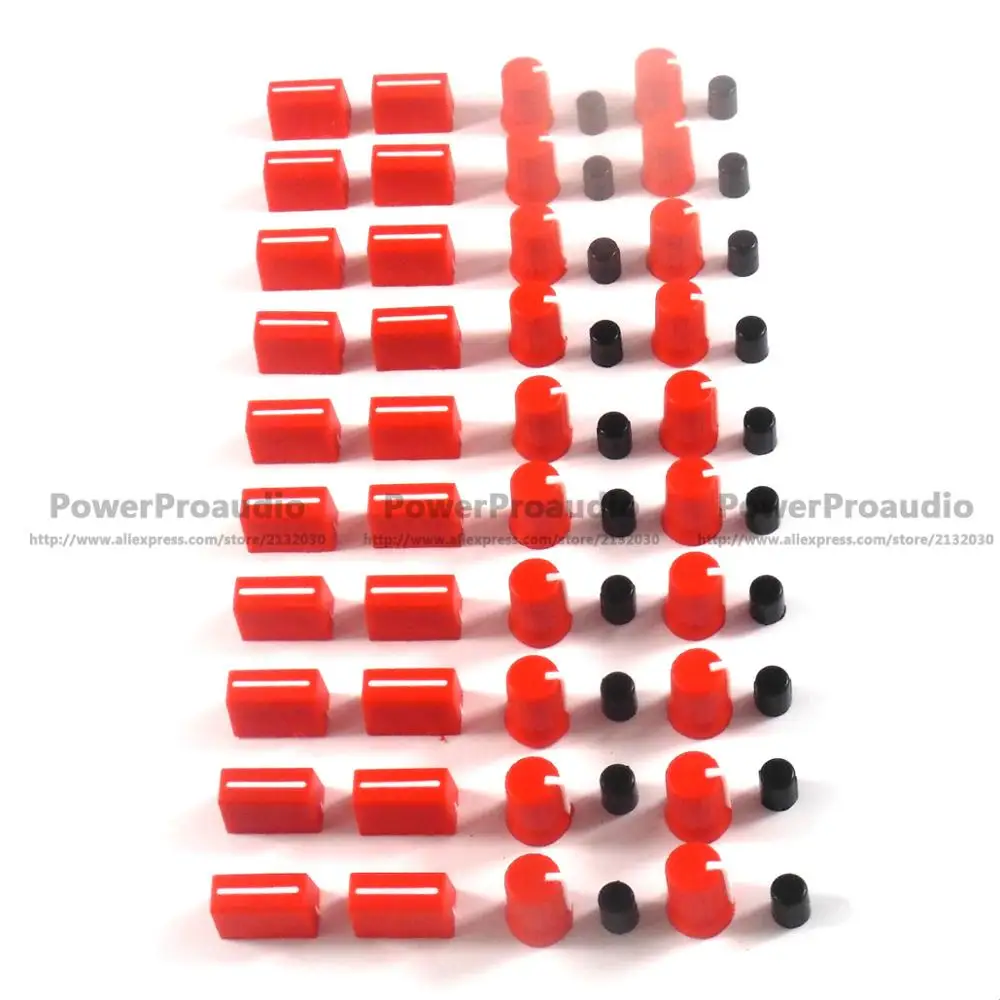 20PCS Rotary Knob+20PCS Fader Cap For Rane Mixer TTM 57 61 62 64 68