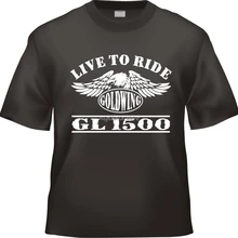 Топы, летняя крутая забавная футболка, новинка, Goldwing GL 1500 GL1500, летняя футболка с мотоциклом