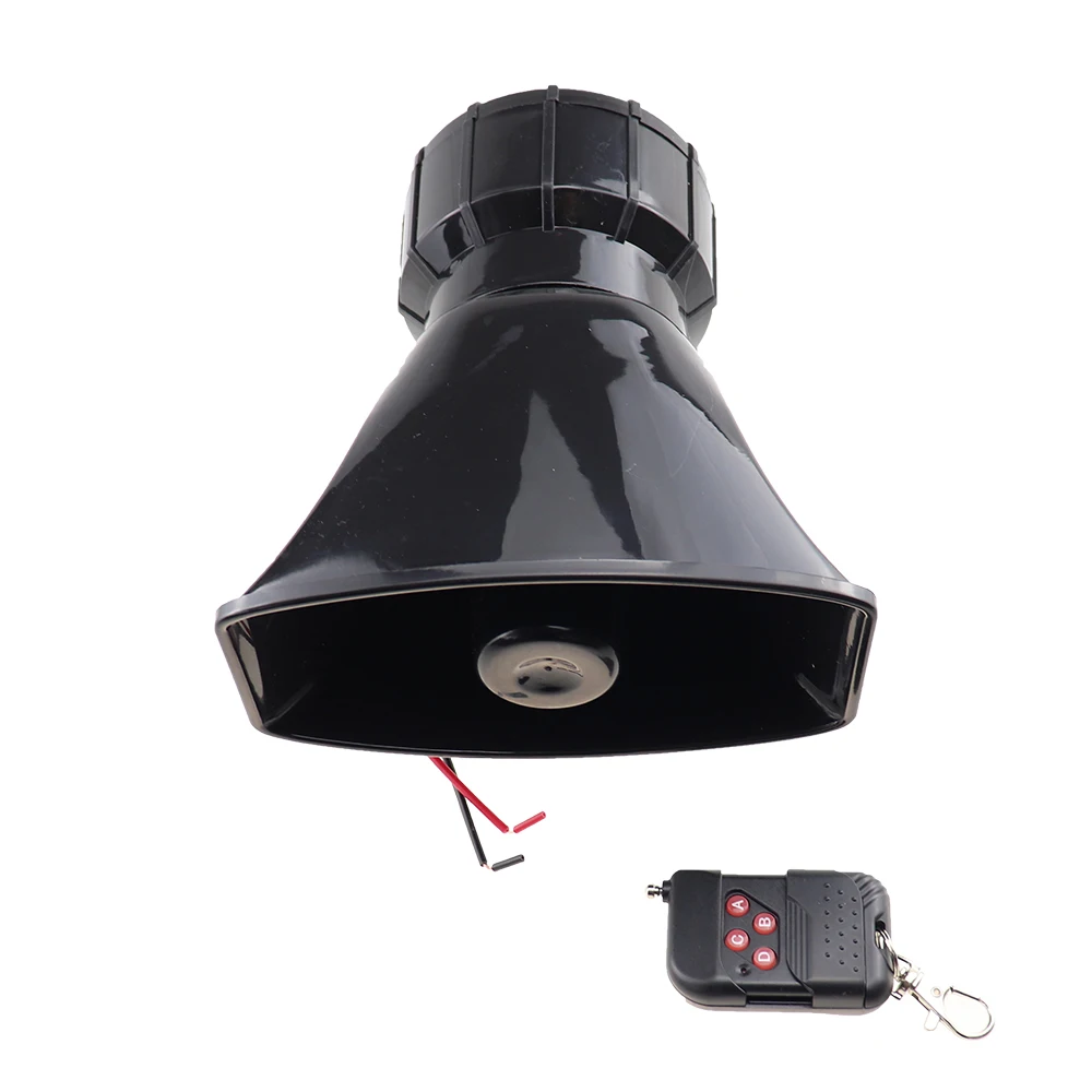 12V DC 7 Tones Sounds Wireless Electronic Siren Vehicle Truck Car Horn Warning Alarm Loudspeaker Police Fire Accessories
