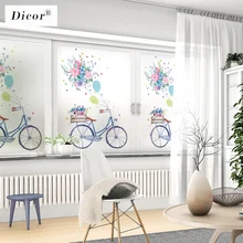 DIY дорожный шар цветы стеклянная пленка оконная наклейка Прозрачный Непрозрачный домашний декор для гостиной BLT1266