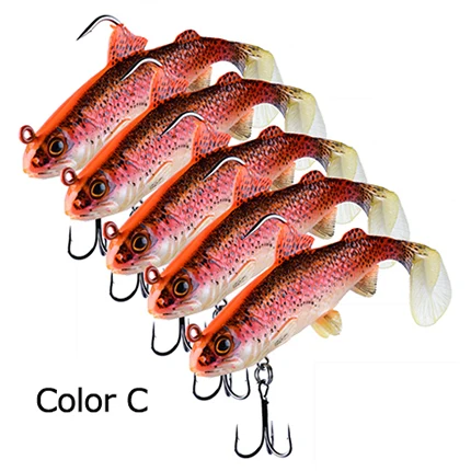 Goture Agiler 5 шт. 12,5 г/8,3 см рыболовные приманки воблеры, ведущий джиг рыбалка силиконовые приманки для форели - Цвет: Color C