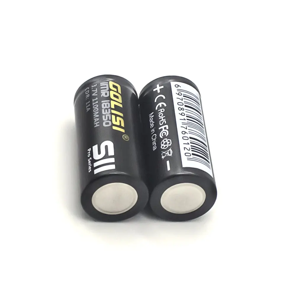 2 шт GOLISI S11 18350 1100mah 11A аккумуляторная батарея