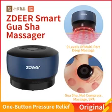 Xiaomi Portable Scrape Massager Left Point Smart Cupping Vacuum Suction Cups Magnet Therapy Guasha Scraping Electric Neck Massag