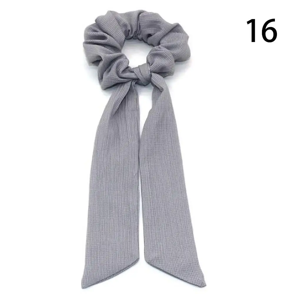 2022 Bohemian Polka Dot Floral Printed Bow Hair Scrunchies  Women Elastic Hair Band Ponytail Scarf Ribbon Hair Ties Accesories head accessories female Hair Accessories